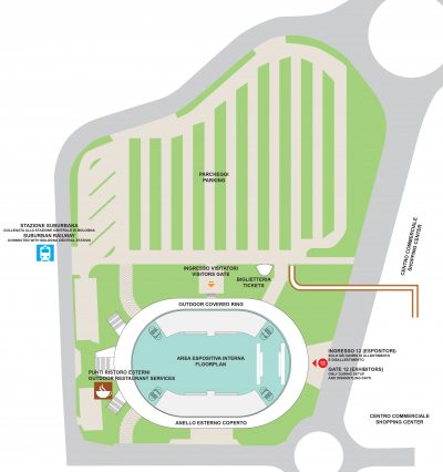 Unipol Arena map - Fiera Internazionale della Canapa | Indicasativa Trade