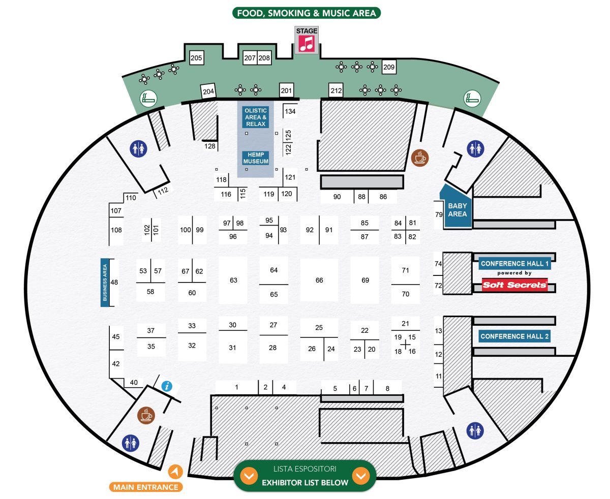 Floorplan 2023 - Fiera Internazionale della Canapa | Indicasativa Trade